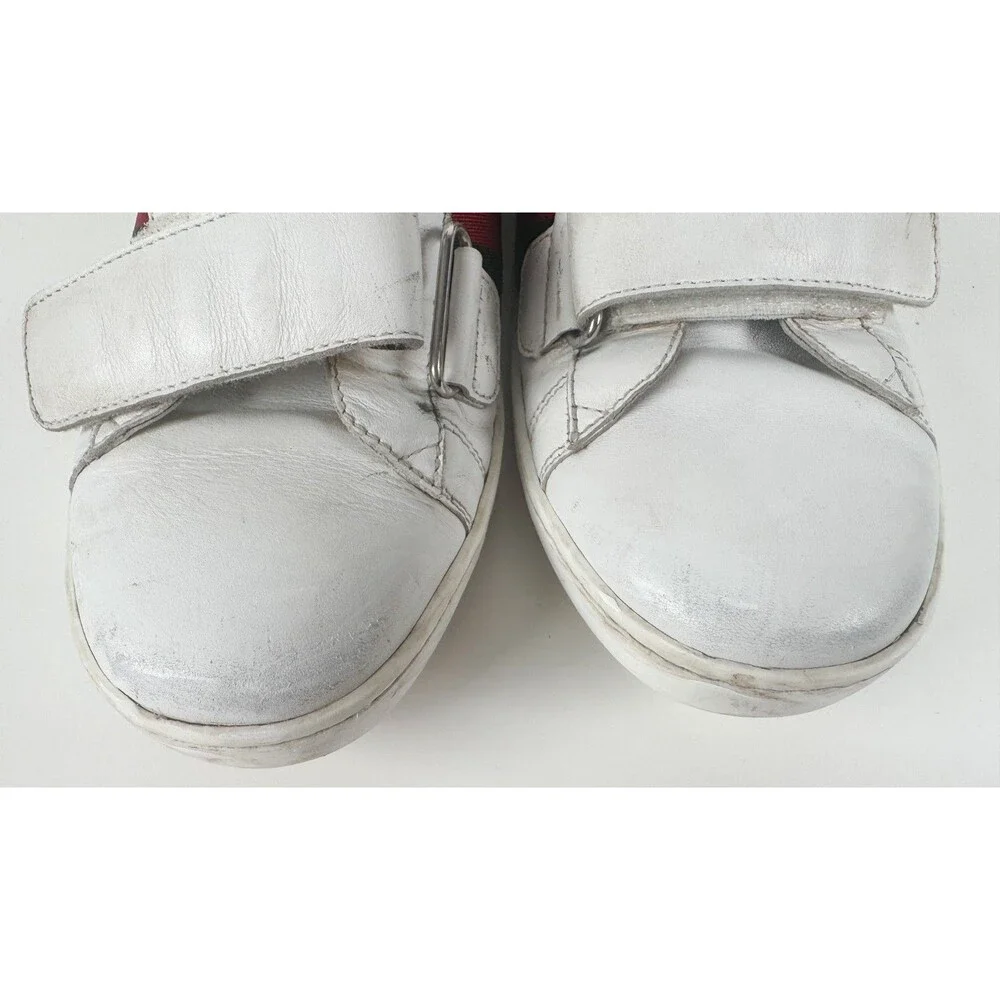 Gucci White Strap Leather Ace Sneaker Size 36 US 6